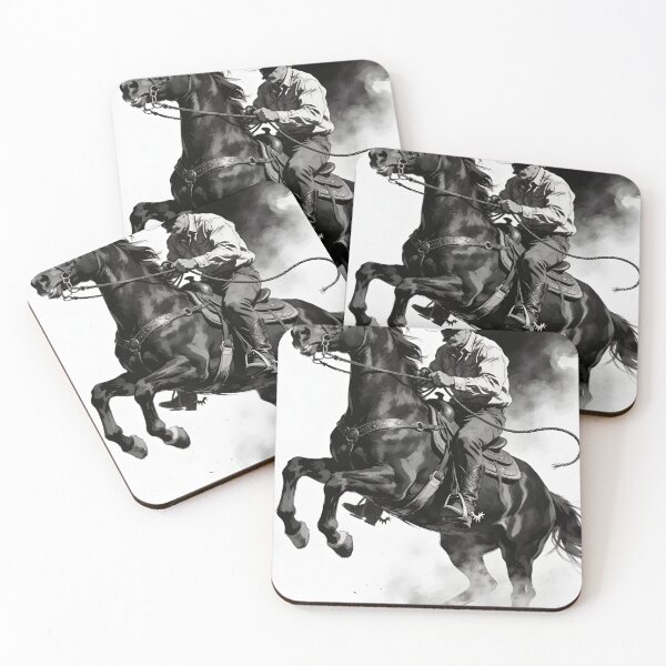 Item preview, Iron Rider – Black & White Western Soul T-Shirt designed and sold by Eternal Kingdom Store.