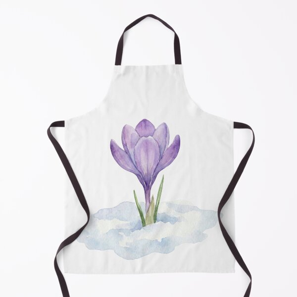 Item preview, Watercolor Purple Crocus Flower Emerging From Snow designed and sold by EverBranz-stor.