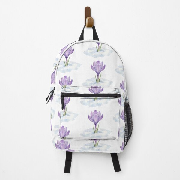 Item preview, Watercolor Purple Crocus Flower Emerging From Snow designed and sold by EverBranz-stor.