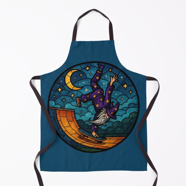 Item preview, Skate Wizard Fantasy Stained Glass designed and sold by TomFrontierArt.