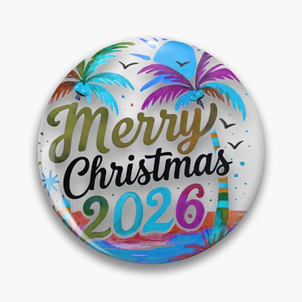 Item preview, Colorful Tropical Watercolor Merry Christmas 2026 Design designed and sold by blacK1982White.