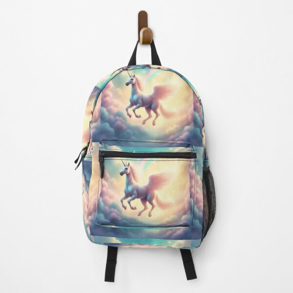 Artikelvorschau, Verspieltes, mystisches Einhorn-Design in hellen Pastellfarben mit Regenbogeneffekt und Einhorn am Himmel entworfen und verkauft von bestggraphico.