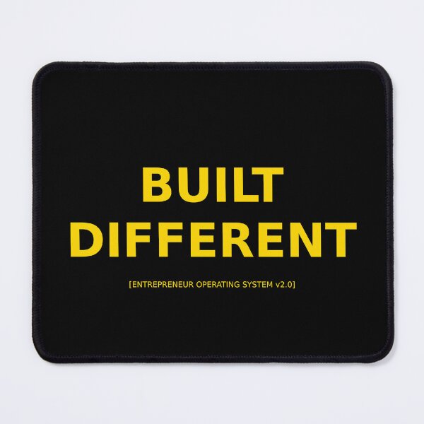 Item preview, Built Different Entrepreneur Mindset - Motivational Business Quote gold designed and sold by HustleHardCo.