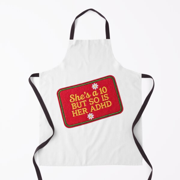 Item preview, She's a 10 But So Is Her ADHD, Neurodivergent Humor, Y2K Typography Sticker designed and sold by KAONAT.
