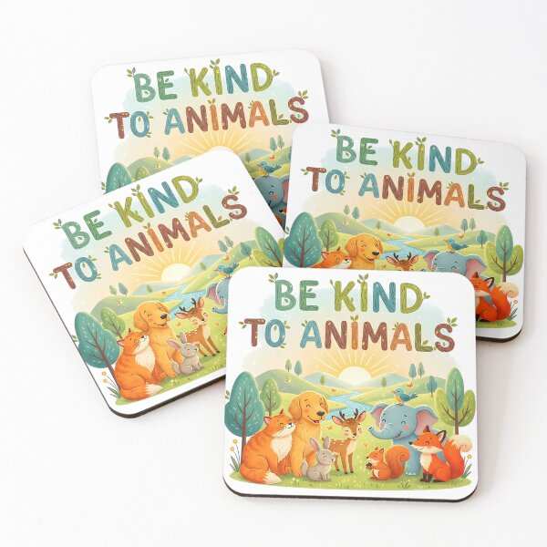 Item preview, Be Kind To Animals – Animal Rights, Kindness Quote & Cute Animal Illustration for Animal Lovers designed and sold by GlobalBoom.