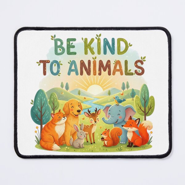 Item preview, Be Kind To Animals – Animal Rights, Kindness Quote & Cute Animal Illustration for Animal Lovers designed and sold by GlobalBoom.