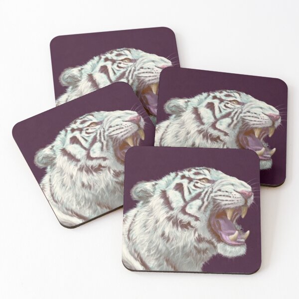 Item preview, White Tiger Roar – Artistic Illustration designed and sold by TreatLLC.