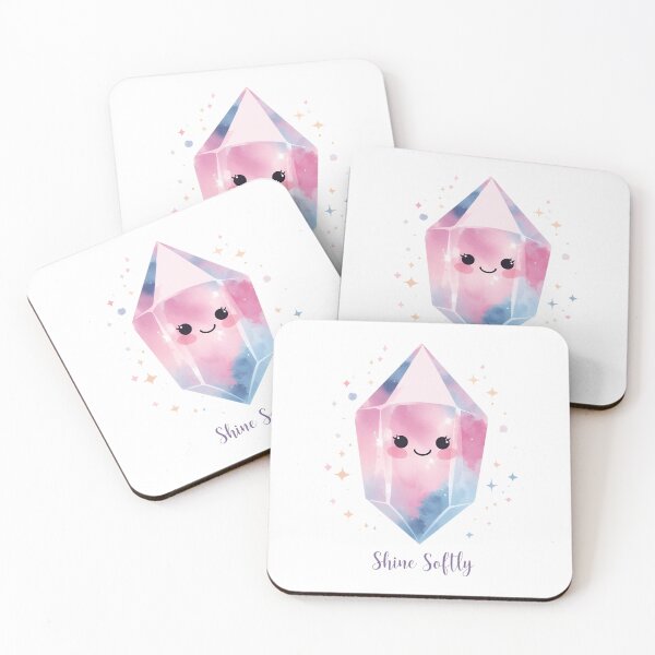 Item preview, Cute Crystal with a Smile, Illustration designed and sold by Moodune.