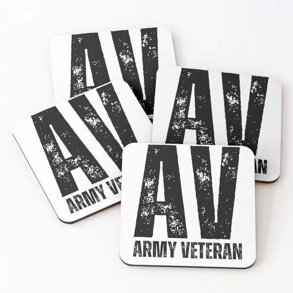 Item preview, AV Army Veteran Design – Military Pride Logo Graphic for Veterans black worn look font designed and sold by GFamilyC.