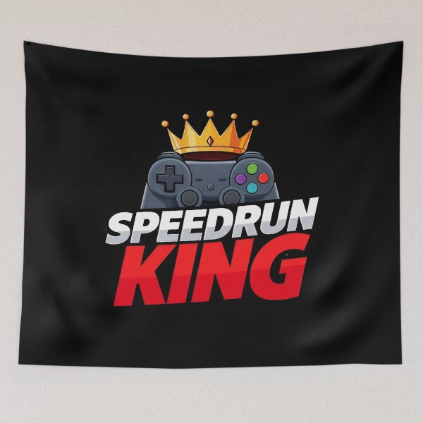 Item preview, Speedrun King Crown Controller Design – Competitive Gamer Graphic designed and sold by PHRASEandSTYLE.