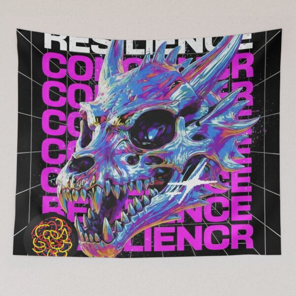 Item preview, CYBER DRAGON: Resilience & Conquest // Chrome Streetwear Aesthetic designed and sold by JanRizz.