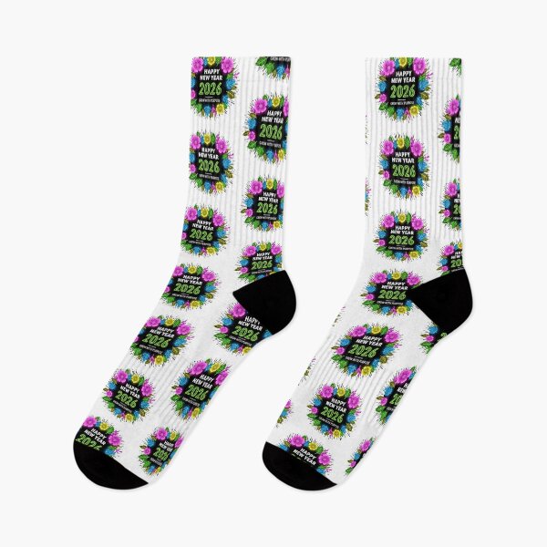 Item preview, Neon Floral Happy New Year 2026 | Grow with Purpose Celebration designed and sold by lojadpop.