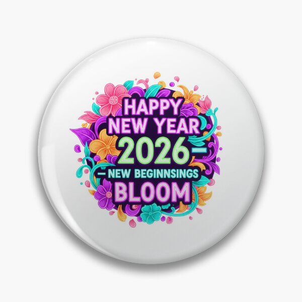 Item preview, Vibrant Happy New Year 2026 Bloom Floral Celebration designed and sold by lojadpop.