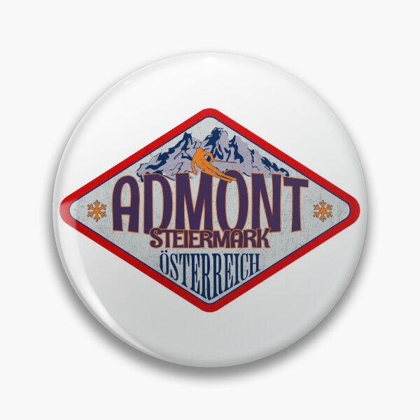 Item preview, Admont, Steiermark, Osterreich, Austria, Vintage skiing badge design designed and sold by Wanderful-roads.