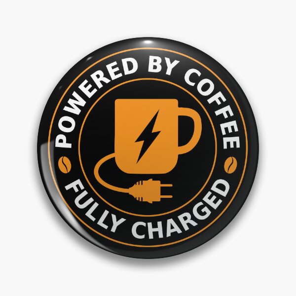 Item preview, Powered by Coffee Fully Charged designed and sold by Office Geek Shop.