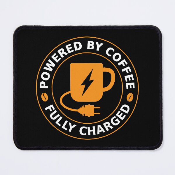 Item preview, Powered by Coffee Fully Charged designed and sold by Office Geek Shop.