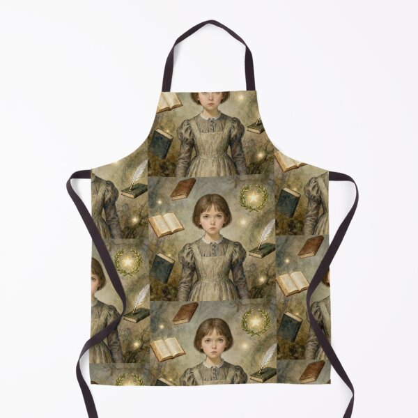 Item preview, young Jane Illustration from Jayne Eyre character portrait art designed and sold by Vintage Designs +.