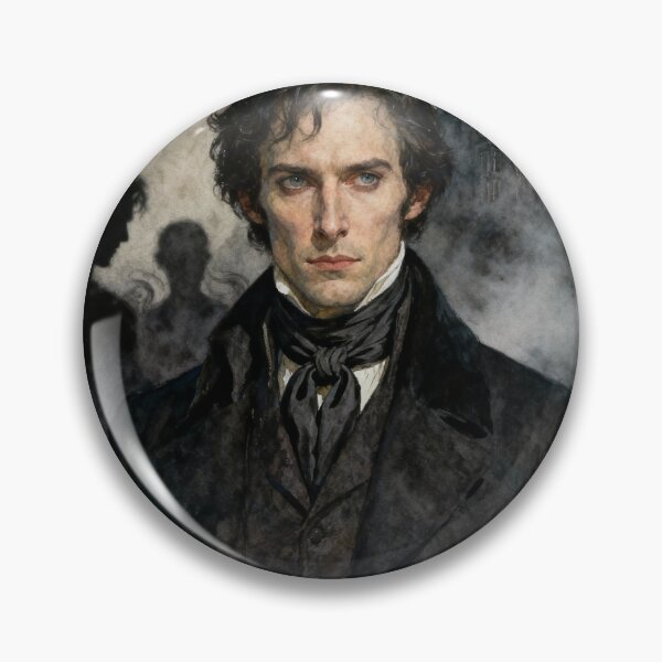 Item preview, Lord Byron Illustration from The Bronte Sisters influence character portrait art designed and sold by Vintage Designs +.