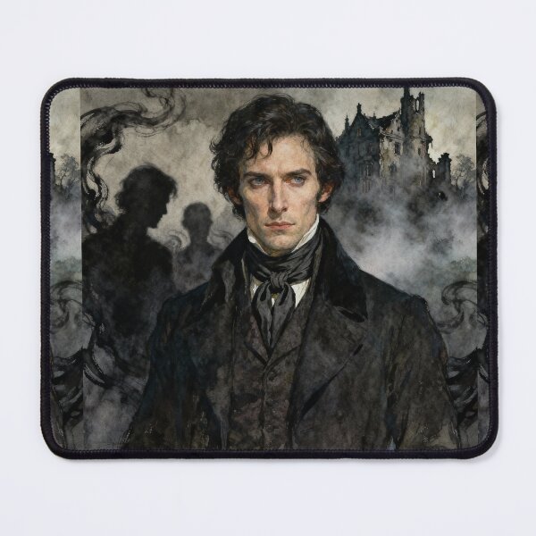 Item preview, Lord Byron Illustration from The Bronte Sisters influence character portrait art designed and sold by Vintage Designs +.