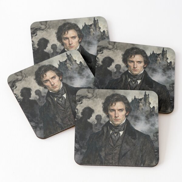 Item preview, Lord Byron Illustration from The Bronte Sisters influence character portrait art designed and sold by Vintage Designs +.