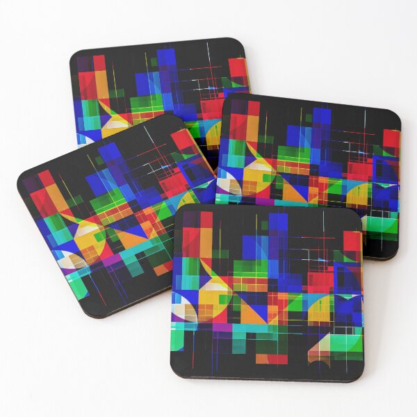 Item preview, Color Tile Composition – Geometric Abstract Blocks designed and sold by NizuCaCi.