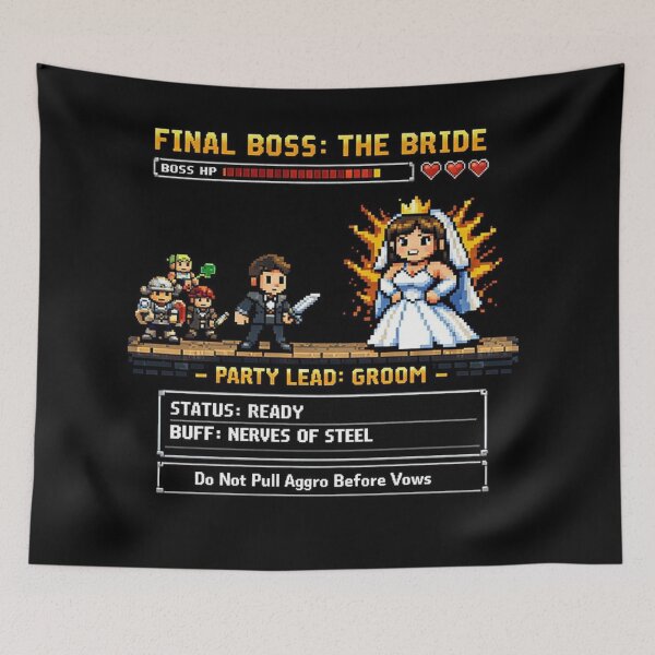 Item preview, Final Boss: The Bride – Pixel RPG Wedding Showdown designed and sold by ArgentoArt.