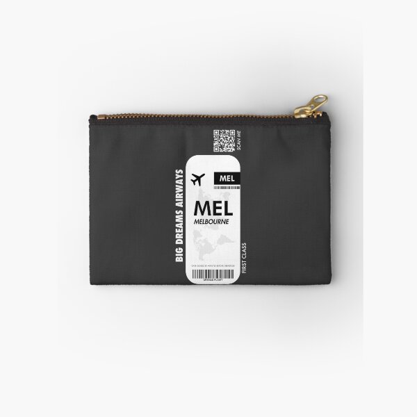 Item preview, Melbourne MEL Dark Grey Boarding Pass Ticket designed and sold by WAMTEES.