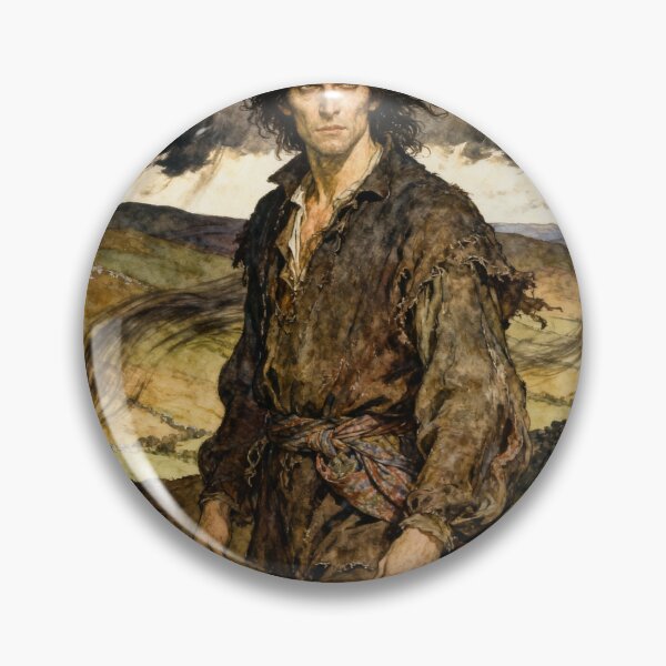 Item preview, Heathcliff Illustration from Wuthering Heights character portrait art designed and sold by Vintage Designs +.