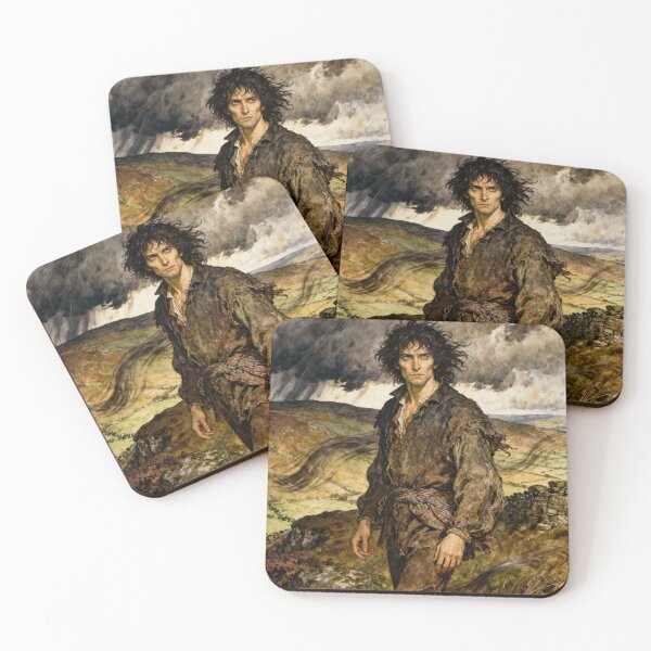 Item preview, Heathcliff Illustration from Wuthering Heights character portrait art designed and sold by Vintage Designs +.