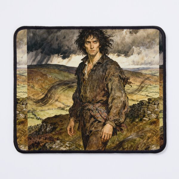Item preview, Heathcliff Illustration from Wuthering Heights character portrait art designed and sold by Vintage Designs +.