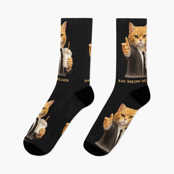 Item preview, Say Meow Again – Funny Cat Movie Parody Design designed and sold by Laughprints.