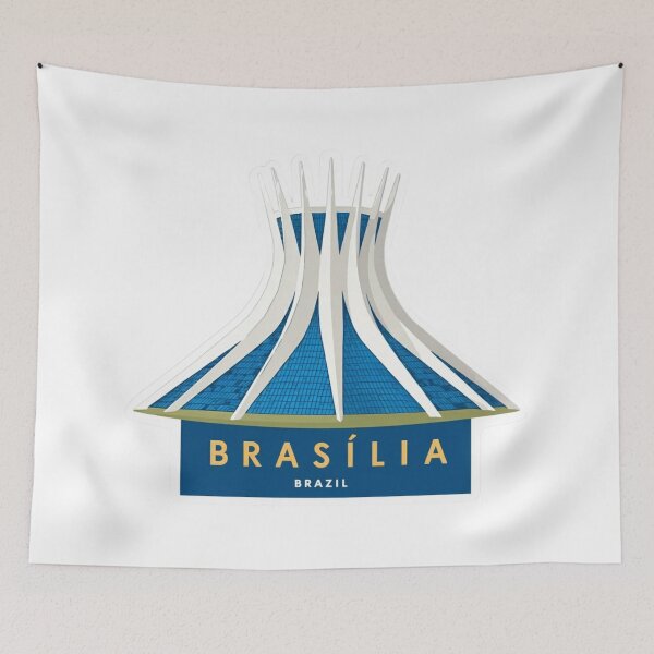Item preview, Brasília Cathedral Brazil Oscar Niemeyer Modernist Religious Architecture Sticker  designed and sold by Blurbean.