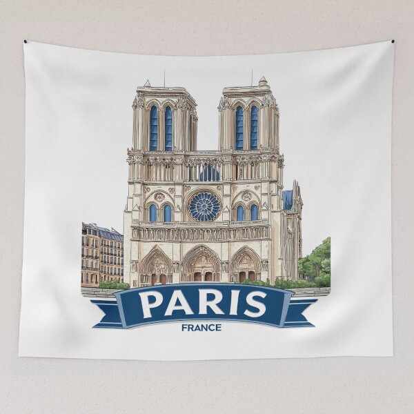 Item preview, Notre-Dame de Paris France Gothic Cathedral Medieval Architecture Travel Sticker designed and sold by Blurbean.