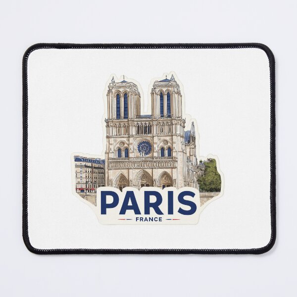 Item preview, Notre-Dame Cathedral Paris France Gothic Architecture Parisian Street Scene Sticker designed and sold by Blurbean.