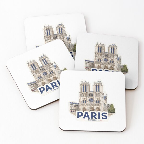 Item preview, Notre-Dame Cathedral Paris France Gothic Architecture Parisian Street Scene Sticker designed and sold by Blurbean.