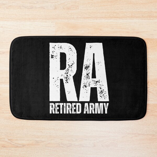 Item preview, RA Retired Army Military Veteran Pride Design – Bold Lettering for Former Soldiers white worn look font designed and sold by GFamilyC.
