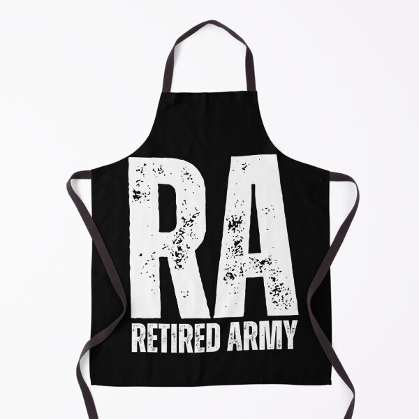 Item preview, RA Retired Army Military Veteran Pride Design – Bold Lettering for Former Soldiers white worn look font designed and sold by GFamilyC.