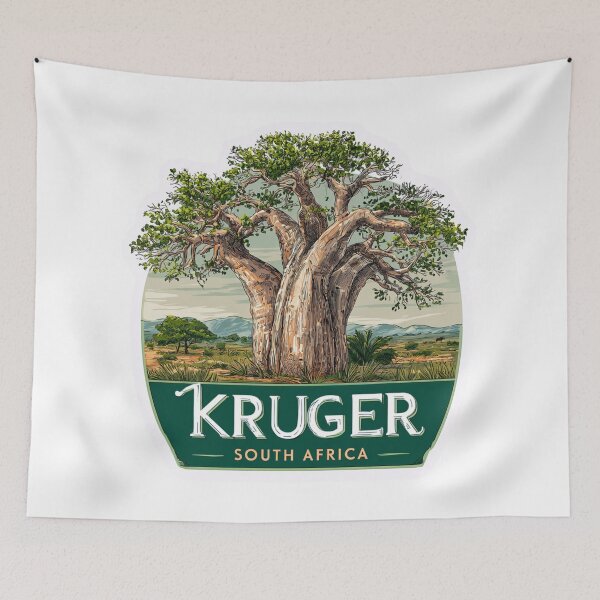 Item preview,  Kruger National Park South Africa Baobab Tree African Safari Wildlife Sticker  designed and sold by Blurbean.