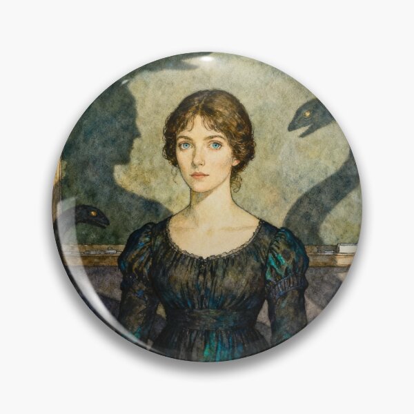 Item preview, Lucy Snowe Illustration from Villette character portrait art designed and sold by Vintage Designs +.