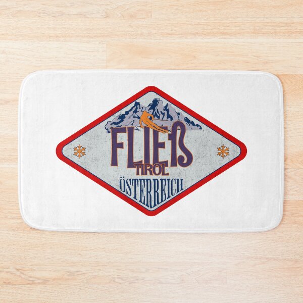 Item preview, Fließ, Tirol, Osterreich, Austria, Vintage skiing badge design designed and sold by Wanderful-roads.