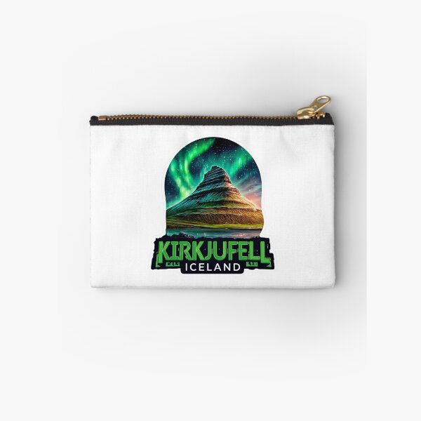 Item preview,  Kirkjufell Iceland Northern Lights Aurora Borealis Mountain Photography Sticker designed and sold by Blurbean.