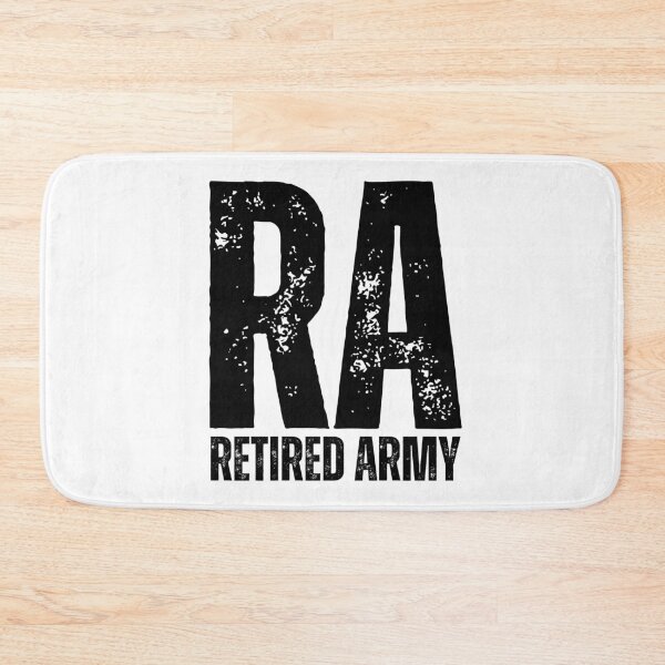 Item preview, RA Retired Army Military Veteran Pride Design – Bold Lettering for Former Soldiers black worn look font designed and sold by GFamilyC.