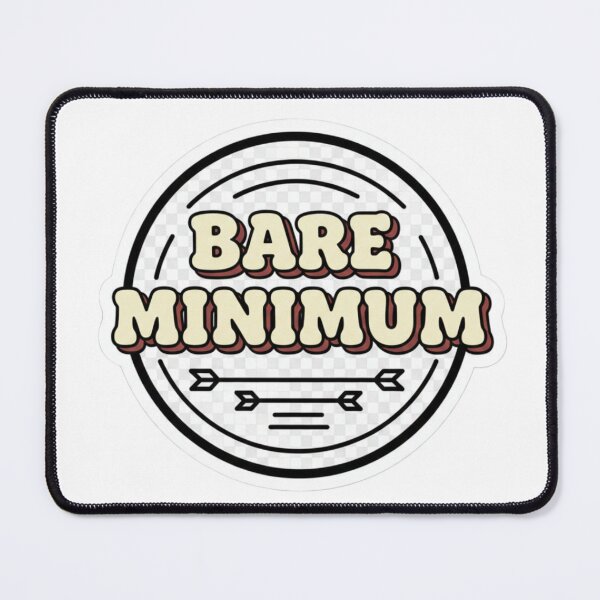 Item preview, BARE MINIMUM – Ironic Retro Graffiti Sticker designed and sold by Imaginarium of Chaos falcon88 .