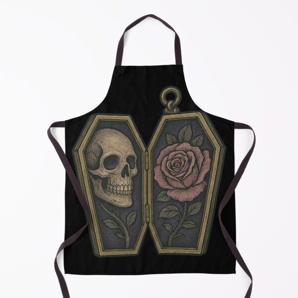 Item preview, Skull and Rose Coffin Locket – Gothic Memento Mori Symbol designed and sold by Mouraludia.