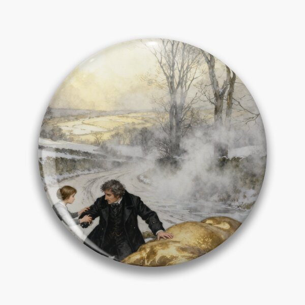 Item preview, Jane's first meeting with Mr. Rochester Illustration from Jayne Eyre character portrait art designed and sold by Vintage Designs +.