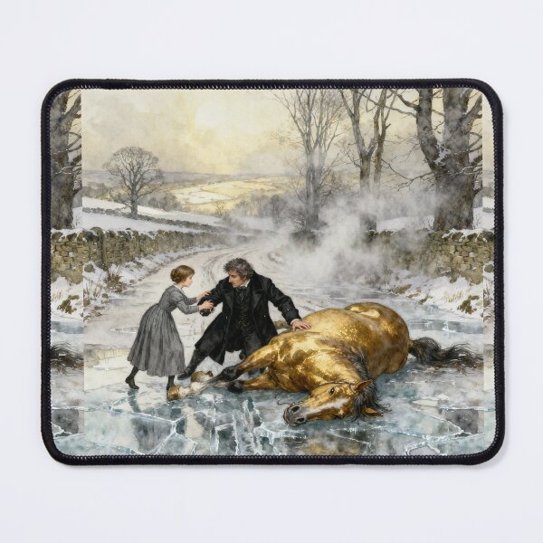 Item preview, Jane's first meeting with Mr. Rochester Illustration from Jayne Eyre character portrait art designed and sold by Vintage Designs +.