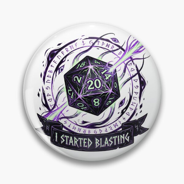 Item preview, Warlock "I Started Blasting" Eldritch D20: D&D Class Emblem designed and sold by SkinnyFlatWhite.