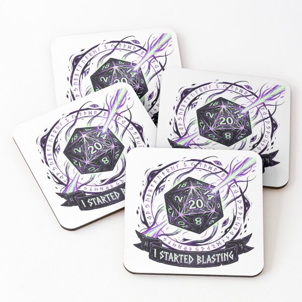 Item preview, Warlock "I Started Blasting" Eldritch D20: D&D Class Emblem designed and sold by SkinnyFlatWhite.