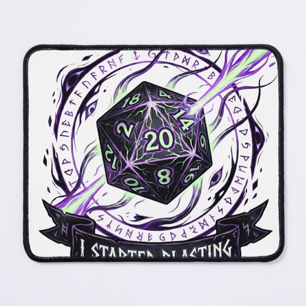 Item preview, Warlock "I Started Blasting" Eldritch D20: D&D Class Emblem designed and sold by SkinnyFlatWhite.