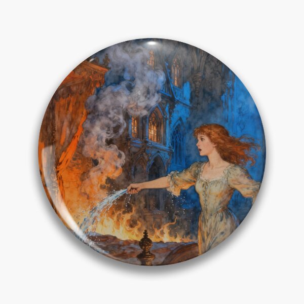 Item preview, Bertha Mason set the house on fire last autumn Illustration from Jayne Eyre character portrait art designed and sold by Vintage Designs +.